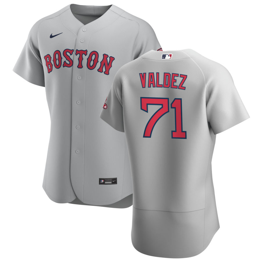 Boston Red Sox #71 Phillips Valdez Men Nike Gray Road 2020 Authentic Team MLB Jersey->boston red sox->MLB Jersey